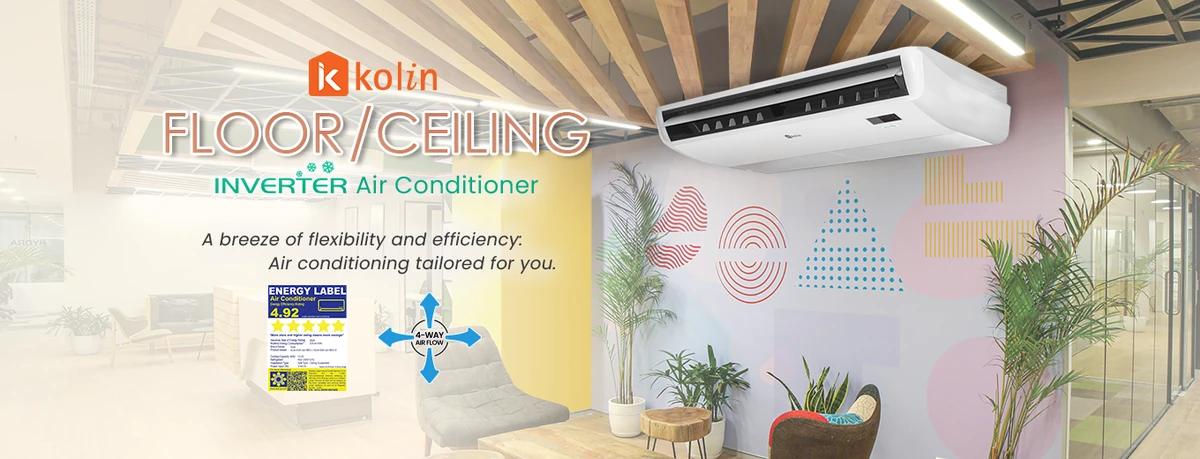 Kolin Floor/Ceiling Inverter — 4.0 hp / 3 TR (KLM-IC40-AA1M32-I / KLM-IX40-AA1M32-O) by Kolin - shop at Appliances.ph